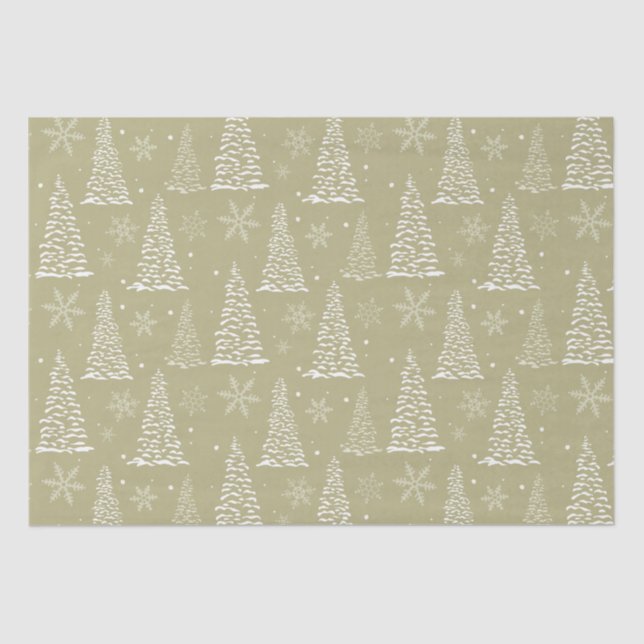 Papel De Seda Pinças de Natal clássicas sobre o Livro Verde (Frente )