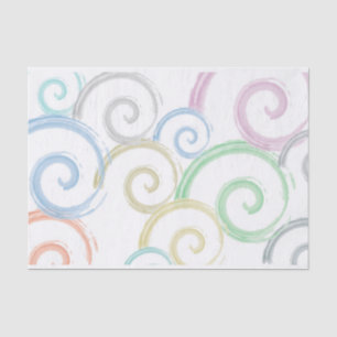 Papel De Seda Pincéis legal, modernos, de cor de água de ondas