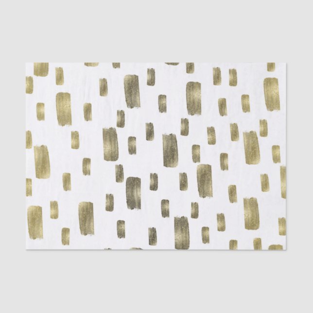 Papel De Seda Pincel Moderno Dourado Bronze Cobre Brilho (Frente )