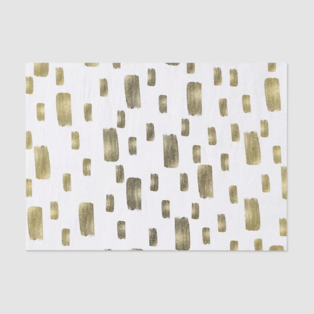 Papel De Seda Pincel Moderno Dourado Cobre Bronze Brilho (Frente )