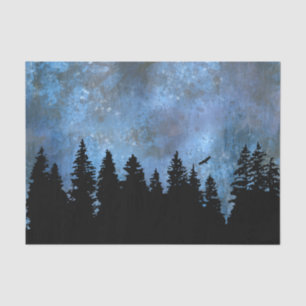 Papel De Seda Pine Forest Night