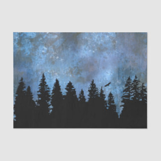 Papel De Seda Pine Forest Night