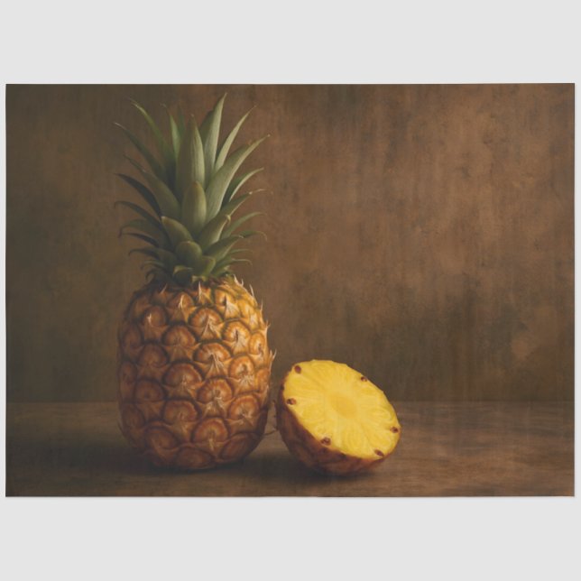 Papel De Seda Pineapple & Fatia Rustic Grunge Decoupage  (Frente )