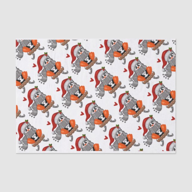 Papel De Seda Pinguim de cama (Frente )