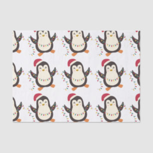 Papel De Seda Pinguim de Natal