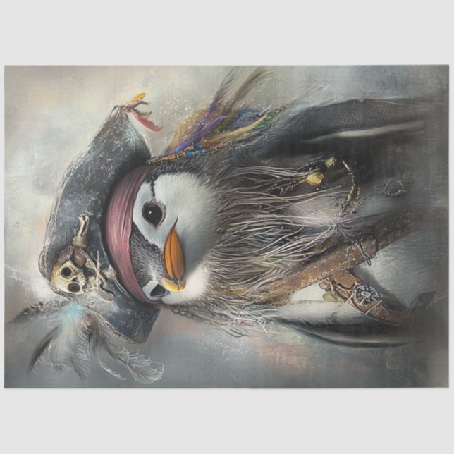 Papel De Seda Pinguim Imunológico de Descamação é um Priado (Frente )