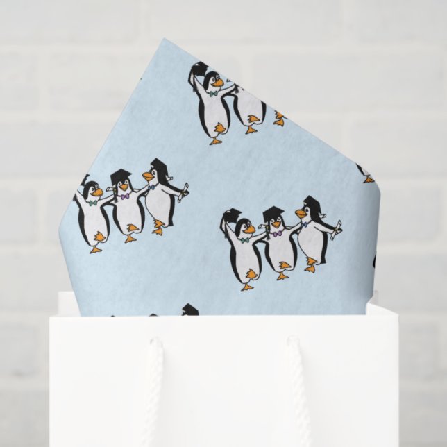Papel De Seda Pinguin Best Friends Graduação (Sacola de presentes)