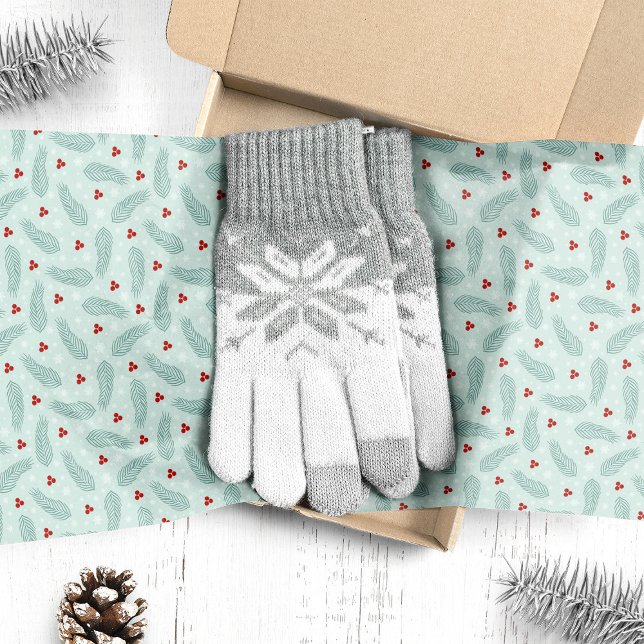 Papel De Seda Pinhas e Bagas de Natal Botânico  (Criador carregado)