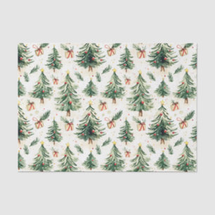 Papel De Seda Pinheiros Espanhosos de Natal