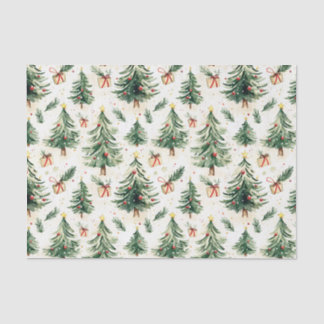 Papel De Seda Pinheiros Espanhosos de Natal