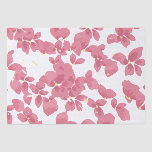 Papel De Seda Pink Blossom print Valentine's Tissue Paper (Frente )