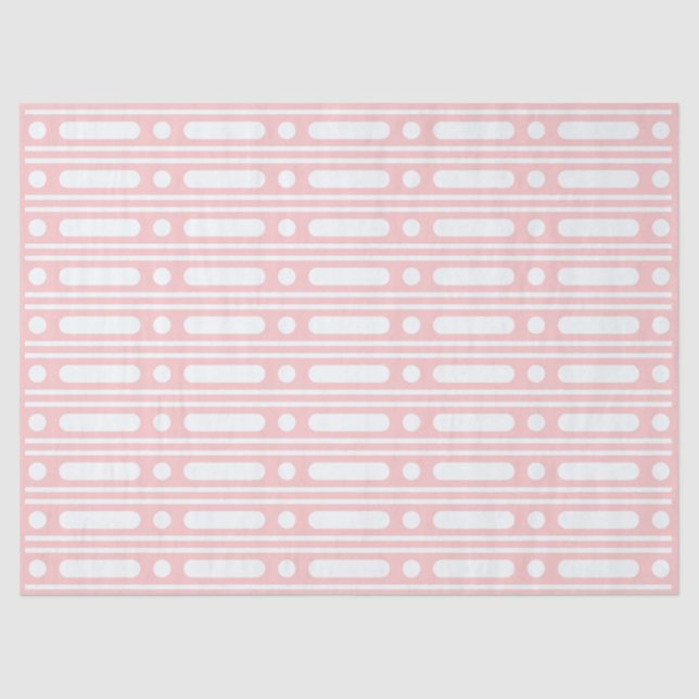 Papel De Seda Pink Bone Inlay Dots Border Decoupage Paper (Frente )