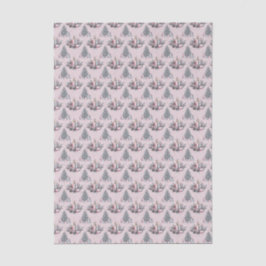 Papel De Seda Pink Christmas Tree and Candle