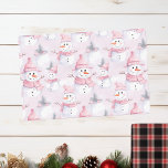Papel De Seda Pink Christmas Watercolor Snowman<br><div class="desc">Este design pode ser personalizado escolhendo a opção Editar Design. Você também pode transferir para outros itens. Entre em contato comigo em colorflowcreations@gmail.com ou use a opção de bate-papo no topo da página se você quiser ter este design em outro produto ou precisar de assistência. Veja mais designs ou siga-me...</div>