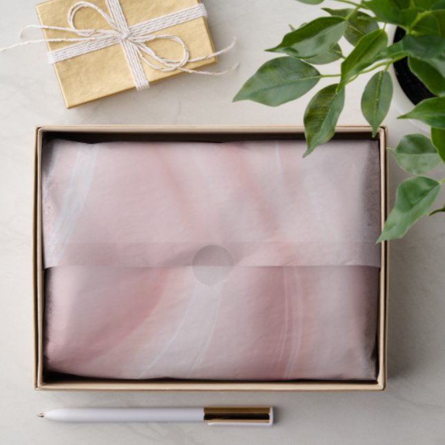 Papel De Seda Pink Cream Abstract Design (Presente)