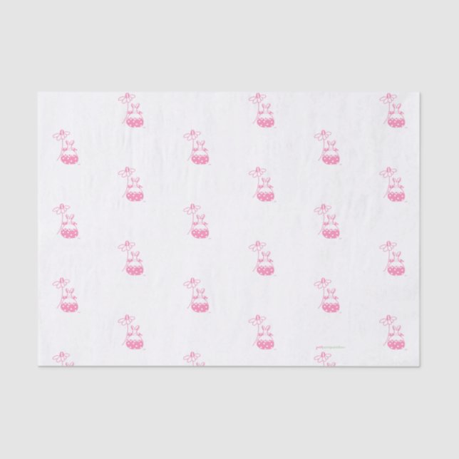 Papel De Seda Pink Daisy Bunny (Frente )
