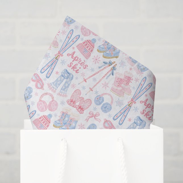 Papel De Seda Pink e Blue Apos Esqui (Sacola de presentes)