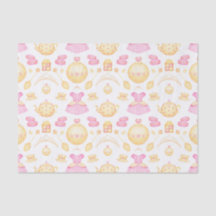 Pink e Dourada Watercolor Princesa Tea Party