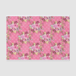 PAPEL DE SEDA PINK FALL AUTUMN PUMPKINS E FLORES DE COR DE ÁGUA