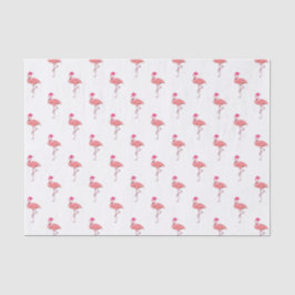 Papel De Seda Pink Flamingo Santa Claus