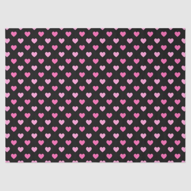 Papel De Seda Pink Heart Breast Cancer Awareness Pattern (Frente )
