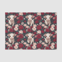 Pink Highland Cow Yarn Rose