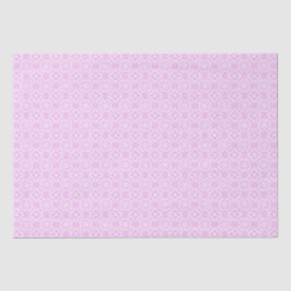 Papel De Seda Pink Lace & White Floral Lattice Pattern