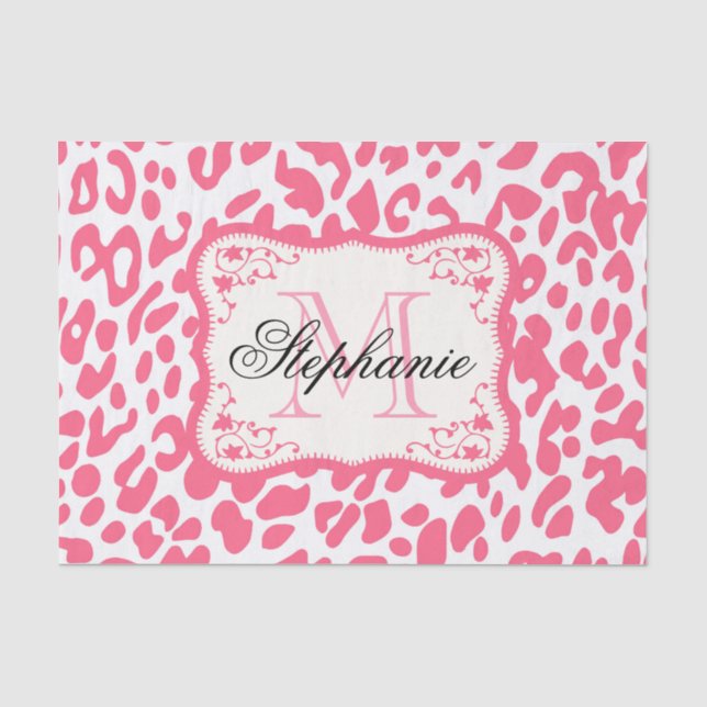 Papel De Seda Pink Leopard Print (Frente )