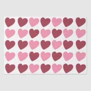 Papel De Seda Pink Love Heart Pattern