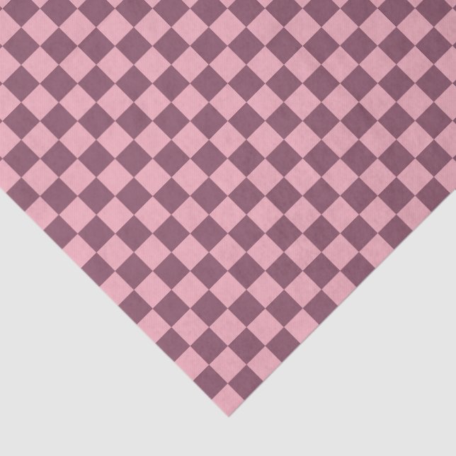 Papel De Seda Pink Mauve Checkerboard Checkered Girly Retro Y2K (Detalhes)