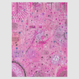 Papel De Seda Pink Maximalist Abstract: Raspberry Sundae