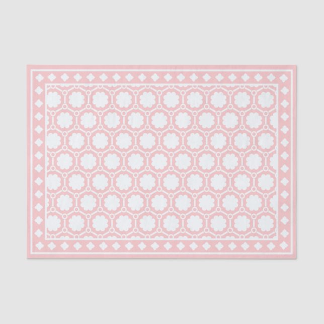 Papel De Seda Pink Modern Bone Inlay Decoupage Paper (Frente )