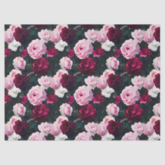 Papel De Seda Pink Painted Roses