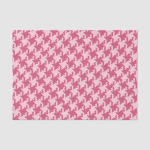 Papel De Seda Pink Pied-De-Poule Patterno Personalizado