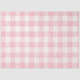 Papel De Seda Pink Plaid 