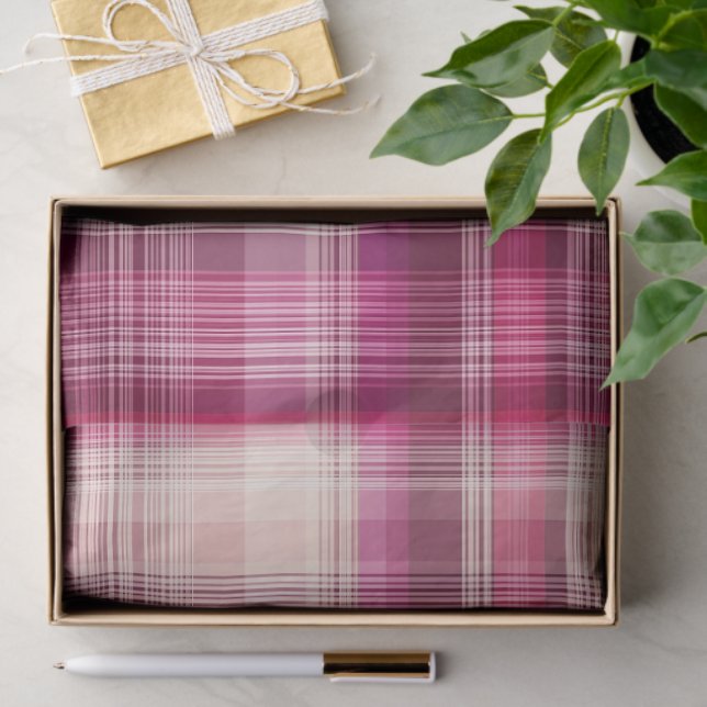 Papel De Seda Pink plaid (Presente)