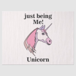 Papel De Seda Pink Purple Unicorn Head