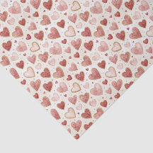 Pink Red Gold Hearts, Small Scale Valentine's Day