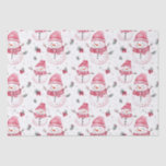 Papel De Seda Pink Snowman Christmas<br><div class="desc">Esses bonitinhos bonitinhos de neve parecem tão felizes na neve. Estão todos vestidos de escarpas brilhantes e cor-de-rosa brilhantes de inverno com os seus bonés correspondentes. Este padrão branco também inclui alguns pedaços de bagas rosadas e vermelhas e Yuletide pine greenery em um design de aquarela vintage.</div>