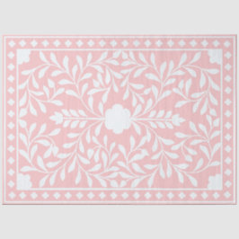 Papel De Seda Pink Traditional Bone Inlay Decoupage Paper