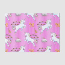 Papel De Seda Pink Unicorn Natal