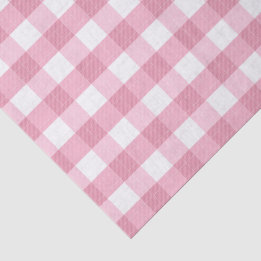 Papel De Seda Pink & White Classic Gingham Pattern
