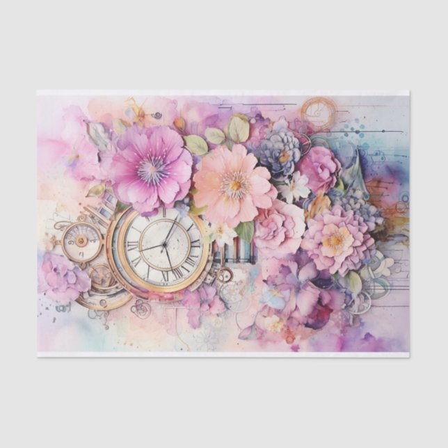 Papel De Seda Pinks Brilhantes Mídia Mista (Frente )