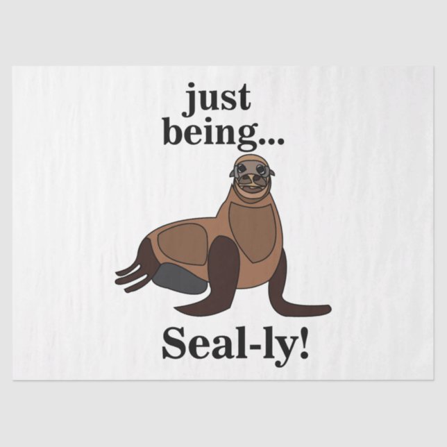 Papel De Seda Pinnipeds Seal Funny (Frente )