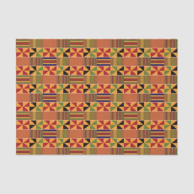 Papel De Seda Pino Africano Tradicional Kente K70  (Frente )