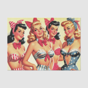Papel De Seda Pinos Cute Vintage Bikini