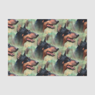 Papel De Seda Pinscher do Doberman nas madeiras