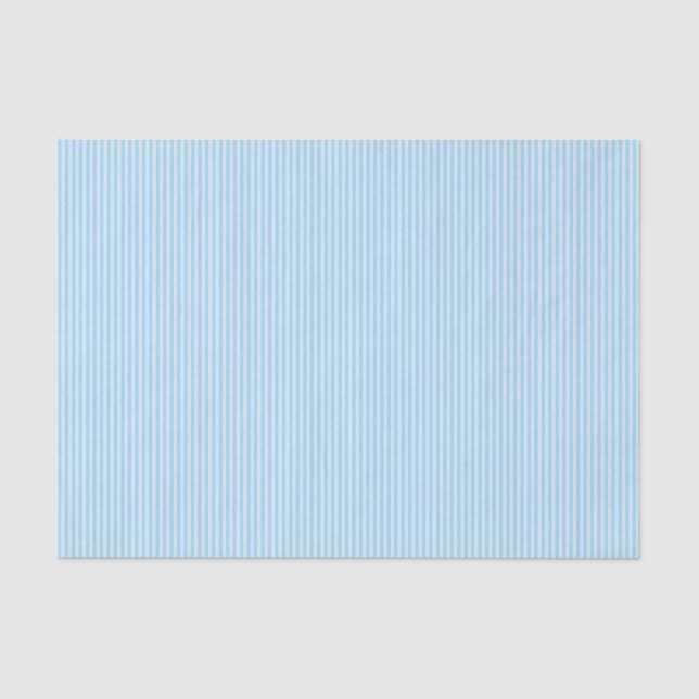 Papel De Seda Pinstripes Azul Pastel (Frente )