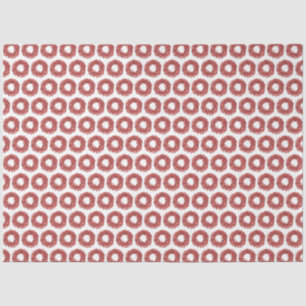 Papel De Seda Pintado Mão Vermelho Winterberry Wreath no Natal