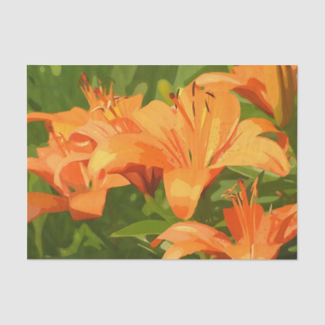 Papel De Seda Pintado Tiger Lily (Frente )